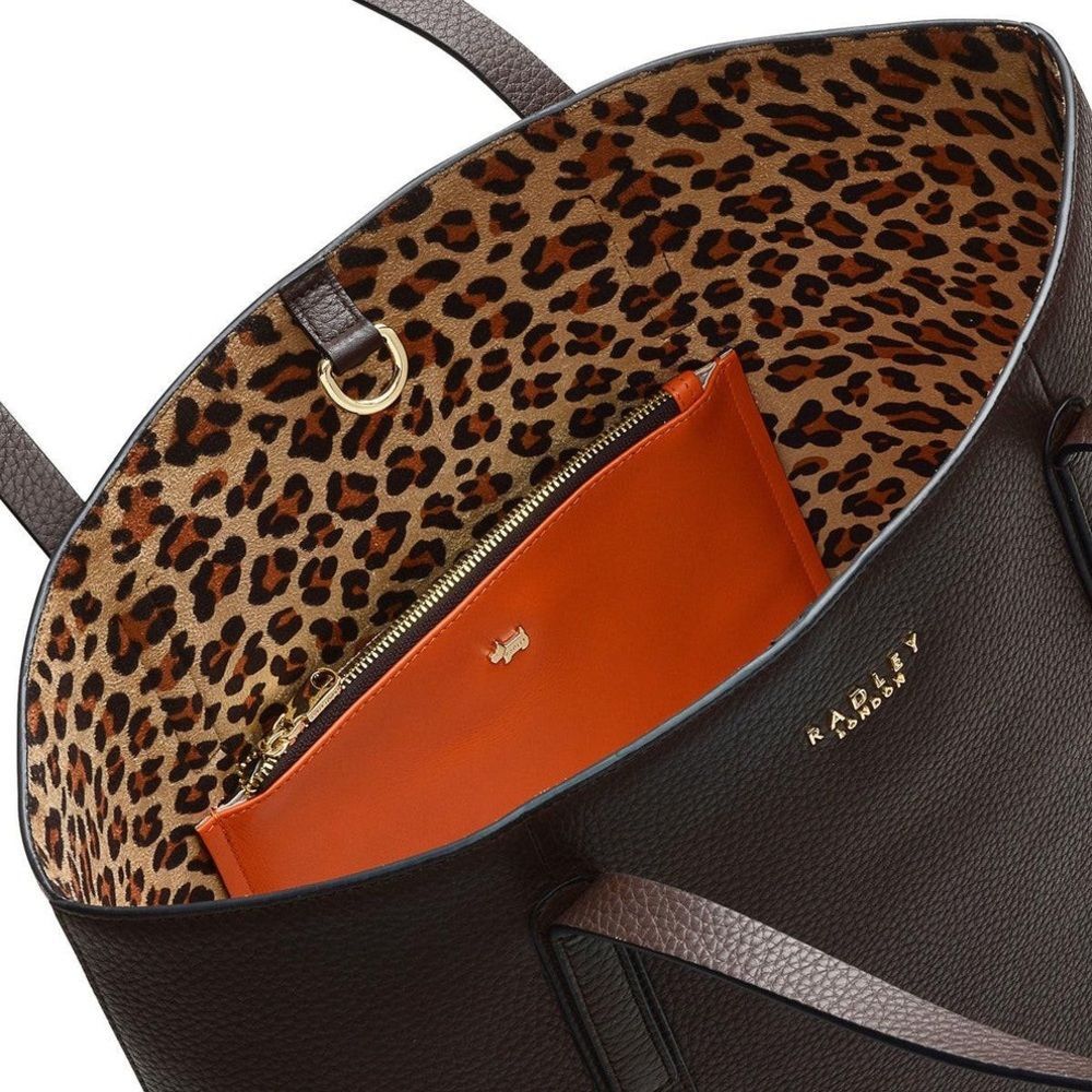RADLEY London Museum Street Large Open-Top Tote in Dark Brown, NWT - Picture 6 of 16
